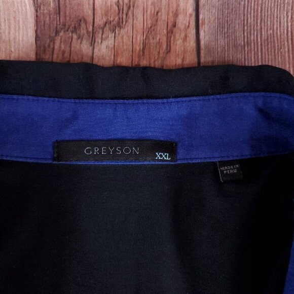 Greyson Mens XXL Black Pima Cotton Modal Short Sleeve Golf Polo Shirt Stretch - Picture 9 of 13